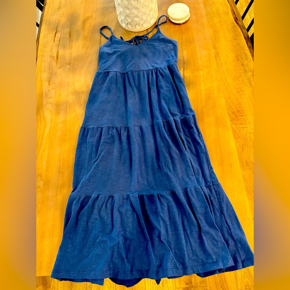 Blue Tiered Maxi Dress